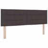 Box Spring Bed with Mattress Dark Brown 140 x 190 cm Fabric