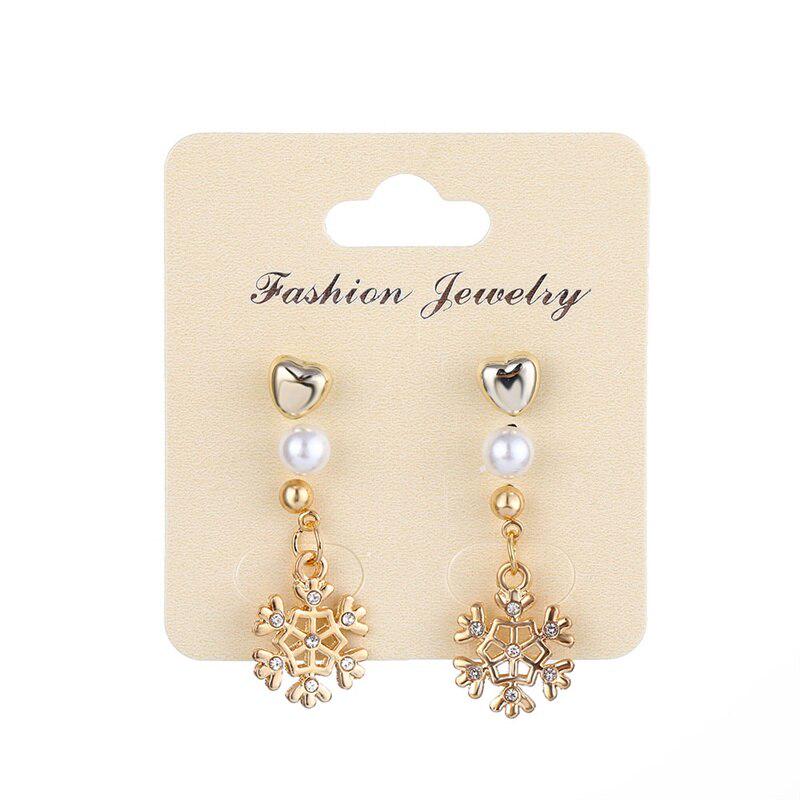 Charm Classic Pearl Stud Earrings Jewelry Ladies Beautiful Christmas Gifts Santa Claus Earrings