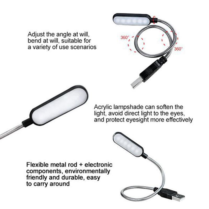 Portable LED Desk Lamp Ultra Light Foldable Eye Caring Soft Light for Travel Study Reading Working Use