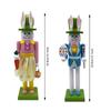 30.8cm Wooden Easters Bunnies Nutcrackers Figurine Ornament Rabbit Soldier Figure for Holiday Decoration Enthusiasts