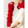 Wool Knitted Long Pile Gloves Versatile Sleeves Half Finger Woolen Arm Guards  Hot Girl Sleeves