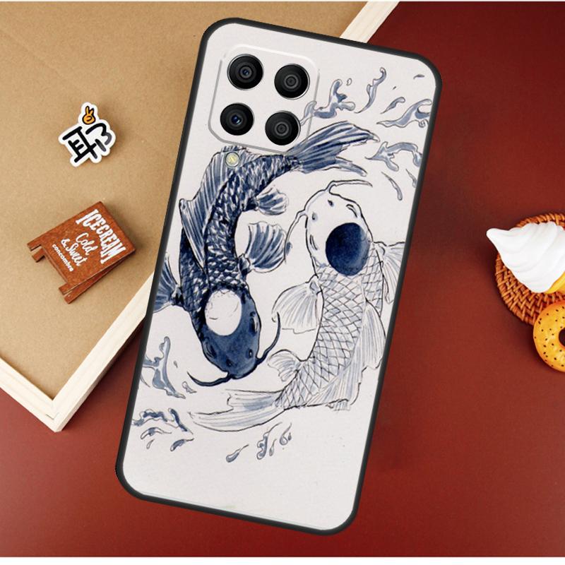 Ying Yang Koi Fish Case For Samsung Galaxy M16 M36 M56 M06 M52 M32 M12 M54 M34 M14 M35 M55 M15 M11 M31 M13 M53