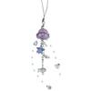 Elegant Jellyfish Inspired Phone Charm Portable Keychain with Crystal Star and Pearls Accents for Phone Accessorizing