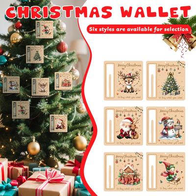 A Few Quid For Christmas Adorable Coin Purse Charm, Children's Christmas Decoration, Cash Gift Holder, Hanging Ornament