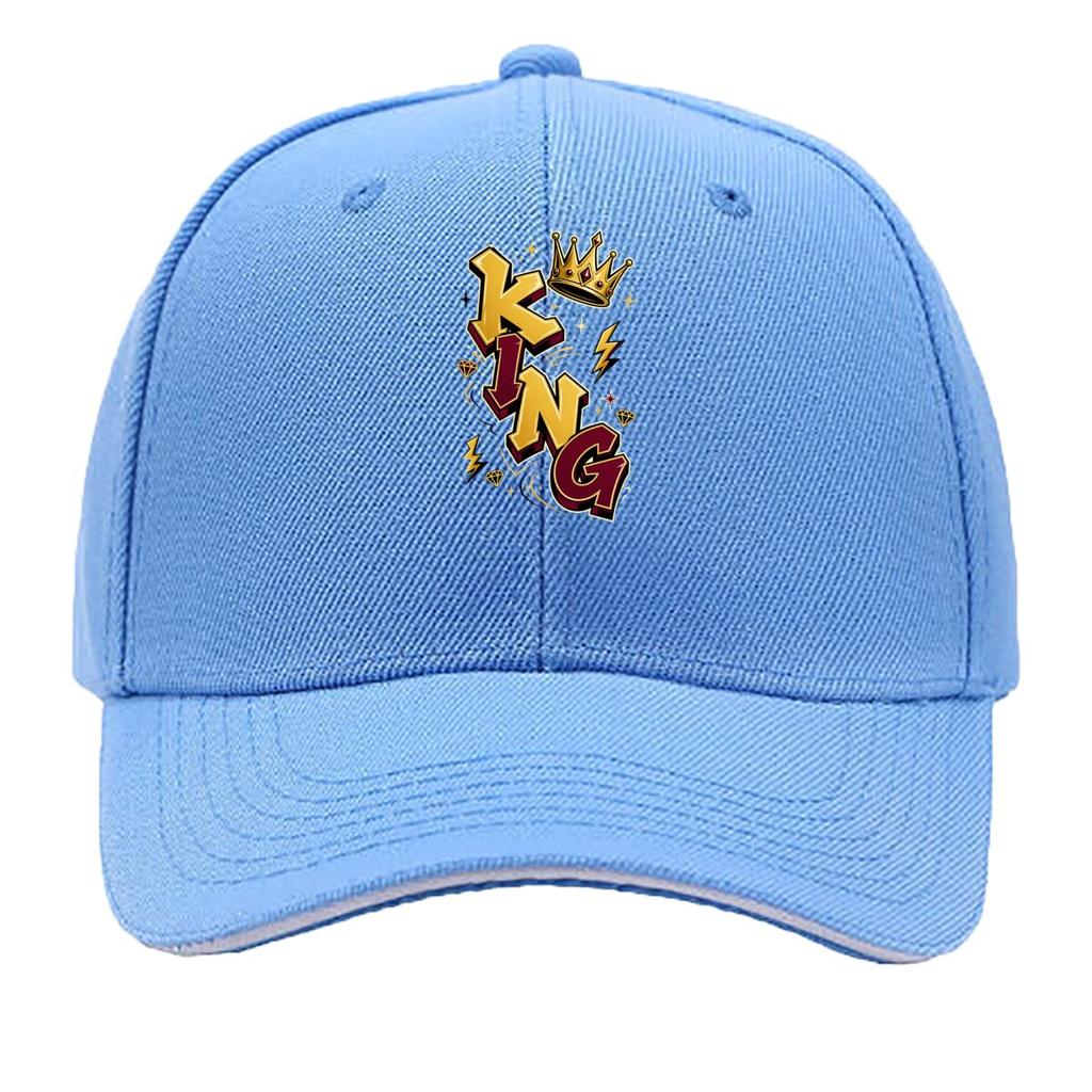 Royal Crown Street Lettering Emblem Sandwich Baseball Cap Sun Cap Outdoor Workouts Hat