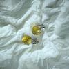 Серебряные серьги с цитрином nano 7.05ct, фианитами (2212867)