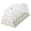 Smallest Class Folding Micro Parasol Teepee Pattern UV Umbrella for Both Sunny and Rainy Days World's 5-fold [99.99% Protection] Off-white