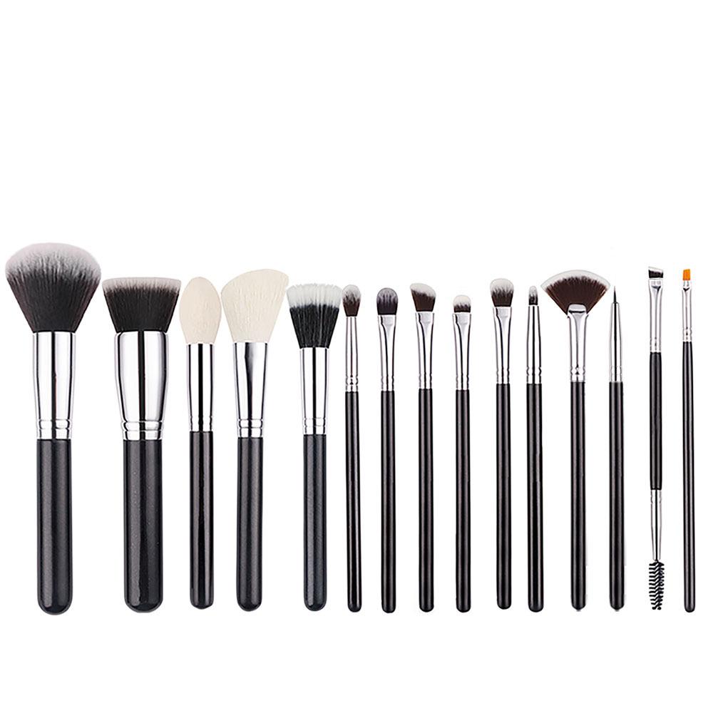 15-teiliges Make-up-Pinselset: Weiche Pinsel mit Puder- und Lidschattenpinseln für die Schönheit.
