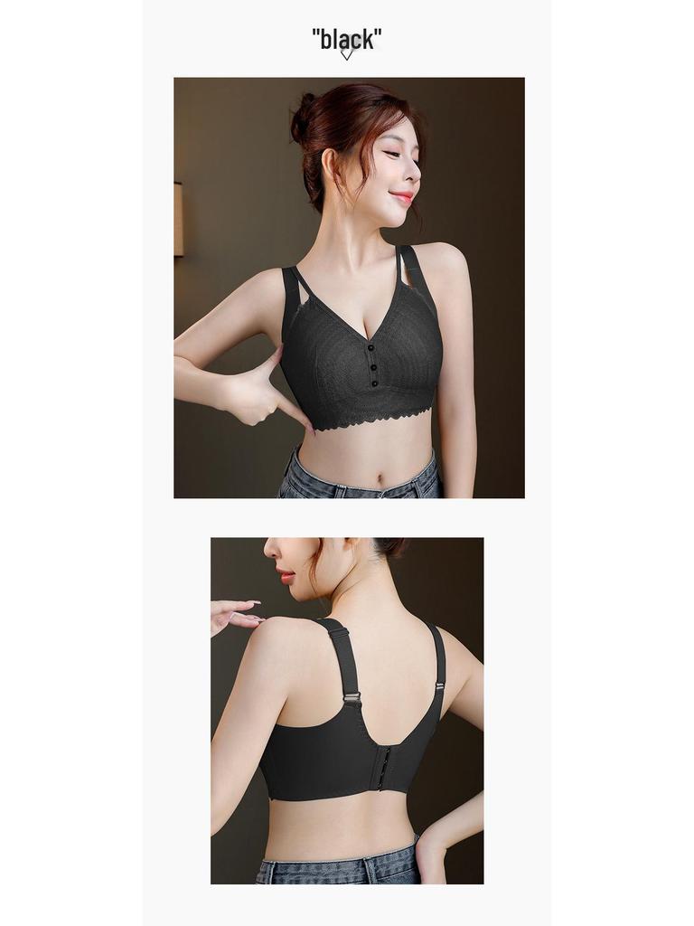 Plus Size Ultra-thin Comfort Bra: Enhances Big Chest, No Underwire, Adjustable Support, Side Boob Control