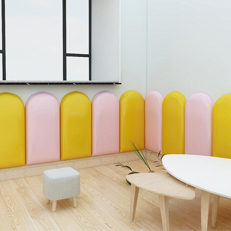 1 Stück 40/50/60 cm Kopfteil im nordischen Stil Kindergarten Schlafzimmer Kopfbrett Aufkleber Zimmer Antikollisions-Wandpaneele Heimdekoration
