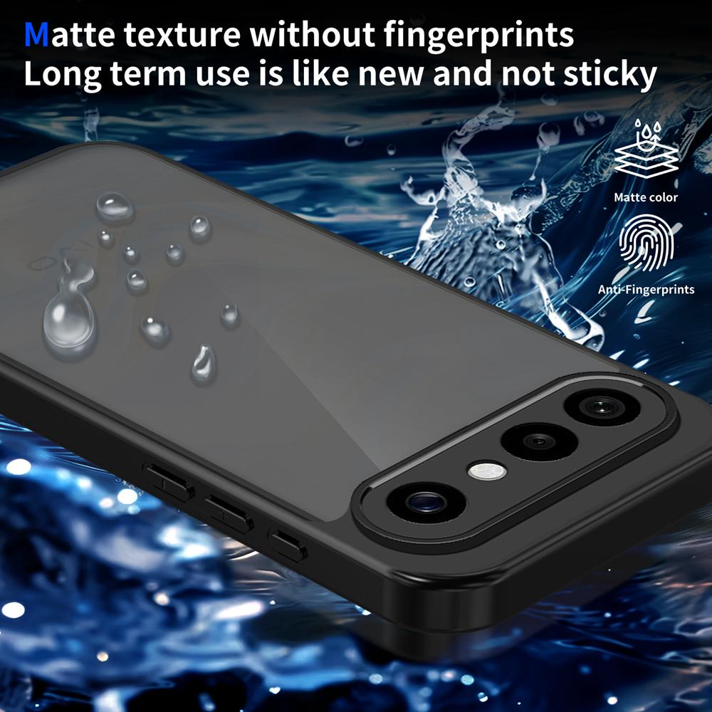 KEYSION Matte Translucent Black Phone Case for VIVO X300 FE Soft Silicone+PC Anti-slip Shockproof Back Cover for VIVO X300 FE 5G