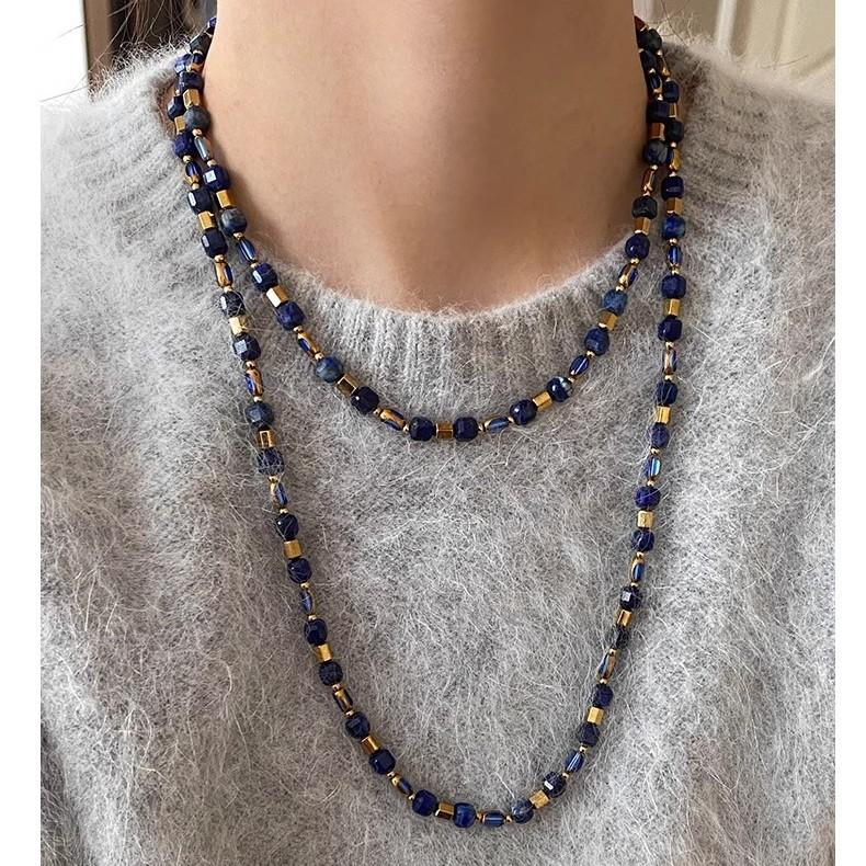 Autumn and Winter Fashionable Retro Beaded Temperament Light Luxury Niche Layering Necklace