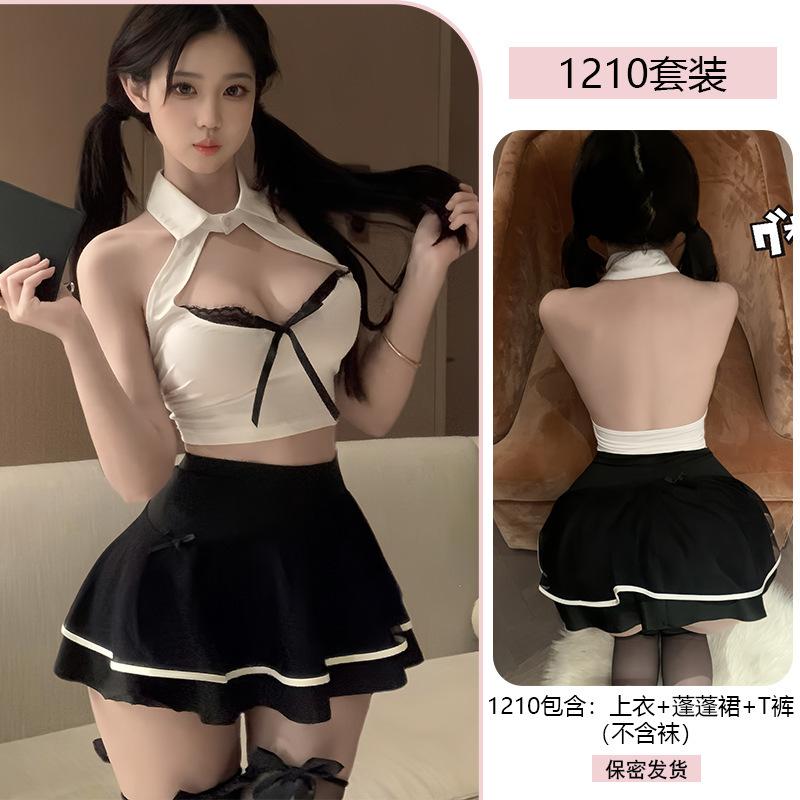 Sexy Lingerie Pure Desire Nightclub Cosplay Secretary Uniform Temptation Role Play Two Piece Skirt Set Sweet Hot Sexy Women Zk2F