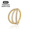 F136 G23 Titanium Nose Ring 16G Hinged Segment CZ Septum Clicke Daith Earrings Hoops Ear Cartilage Tragus Helix Piercing Jewelry