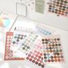 1 Sheets Retro Diary Decoration Sticker Stationery Morandi Postmark Dot Sticker Diy Journal Planner