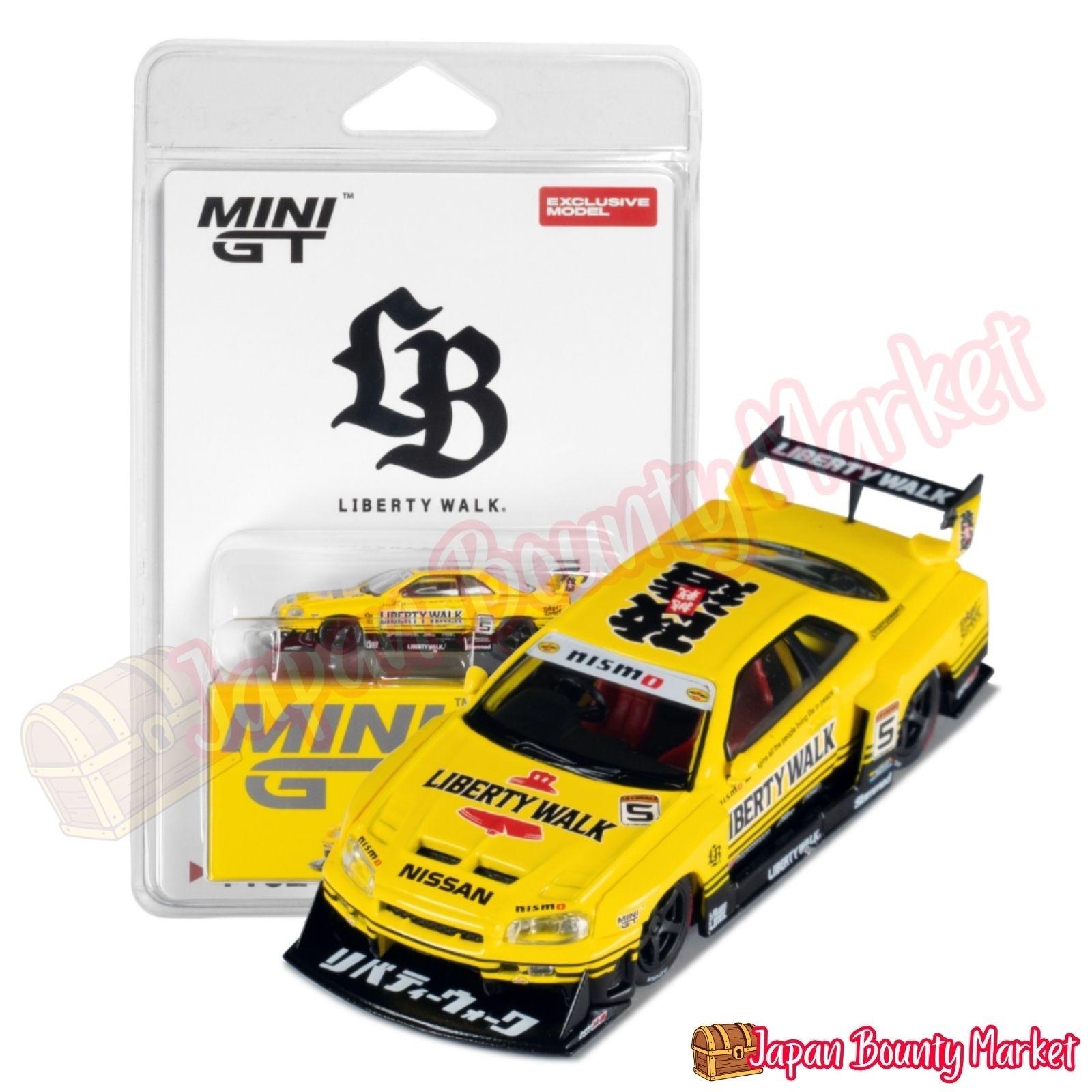 MINI GT 1/64 Nissan LB-ER34 Super Silhouette Skyline Yellow LBWK Blister Japan