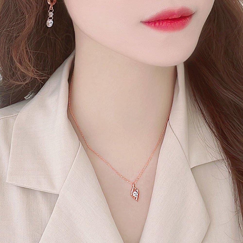 Rose Altın Moda Polyester Kolye