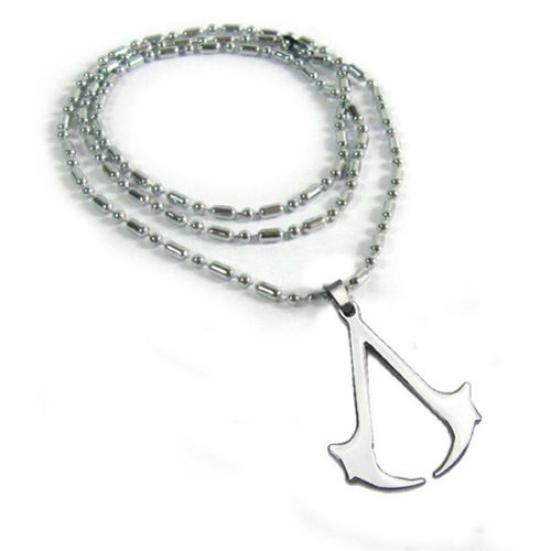 

Men s Assassin s Creed Altair Game Logo Steel Cosplay Chain Pendant Necklace