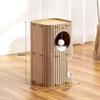 Felt Multi-layer Cat Bed with Integrated Tree Hole and Double-layer Hideaway for Multi-Cat Families