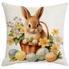 New Fashion Easter Cartoon Rabbit Easter Egg Pattern Series Cushion Cover 45cm Printed Home Decoration Sofa Pillowcase