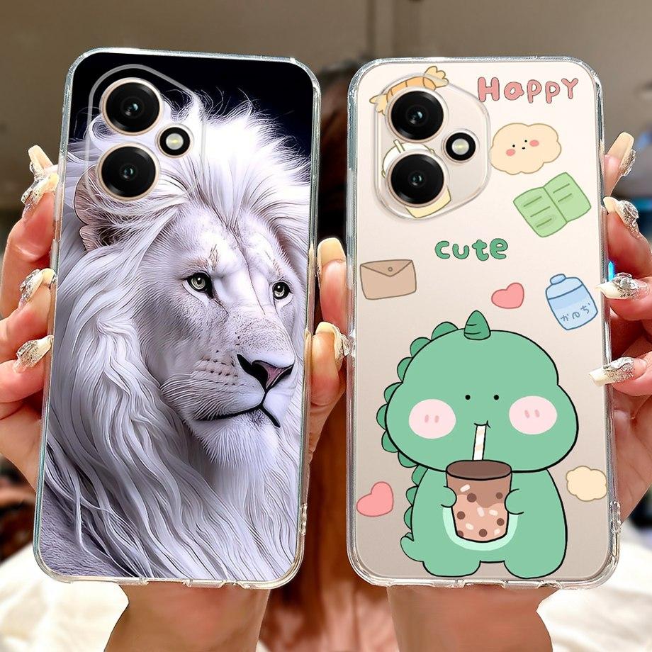 For Huawei Honor 400 400 Pro Case Dragon Love Heart Animals Pattern Back Cover Soft Silicone TPU Clear Bumper Camera Protection