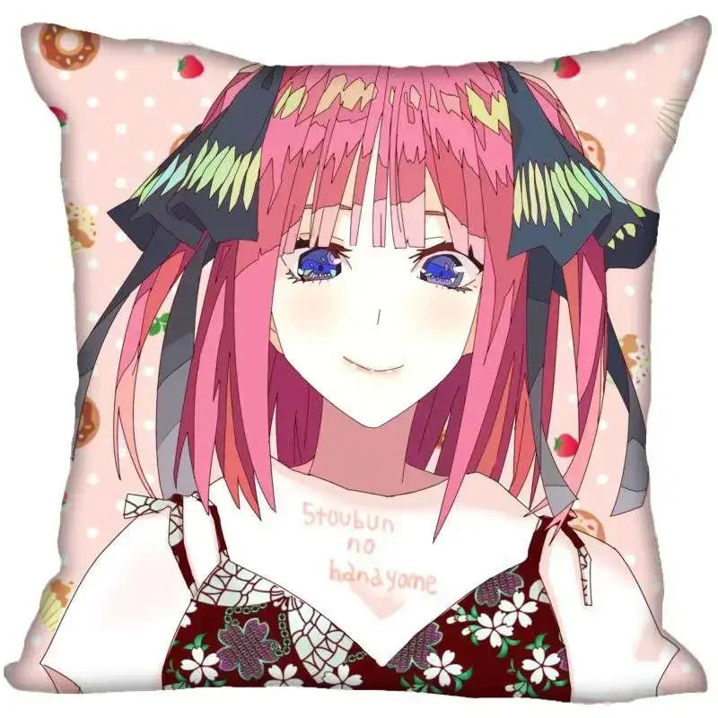 Anime Girl Nino Nakano Pillow Case High Quality Satin Fabric Pillowcase Decorative Pillow Cover Wedding Decorative