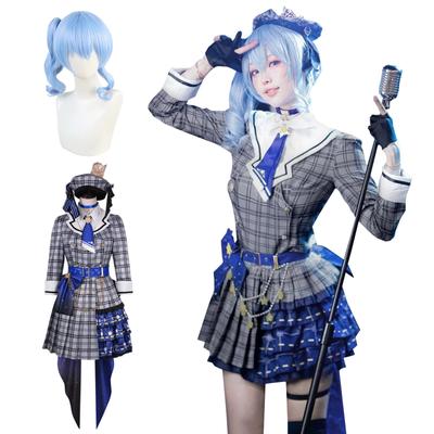Suisei Hoshimachi Cosplay mit Perücke Vtuber Cosplay Kostüm Erwachsenenkostüm Kulturfest Veranstaltung Live2D Kostüm Bühnenkleidung Hoshimachi Perücke [Kamizu