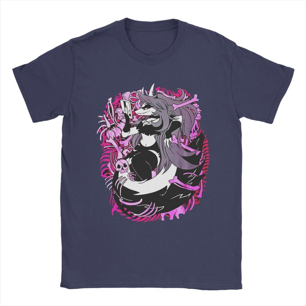 Helluvas Bosses Loona Dessin Animé T-shirts Unisexe T-shirt Drôle Manches Courtes Col Rond T-shirts Tops Impression Coton Pur