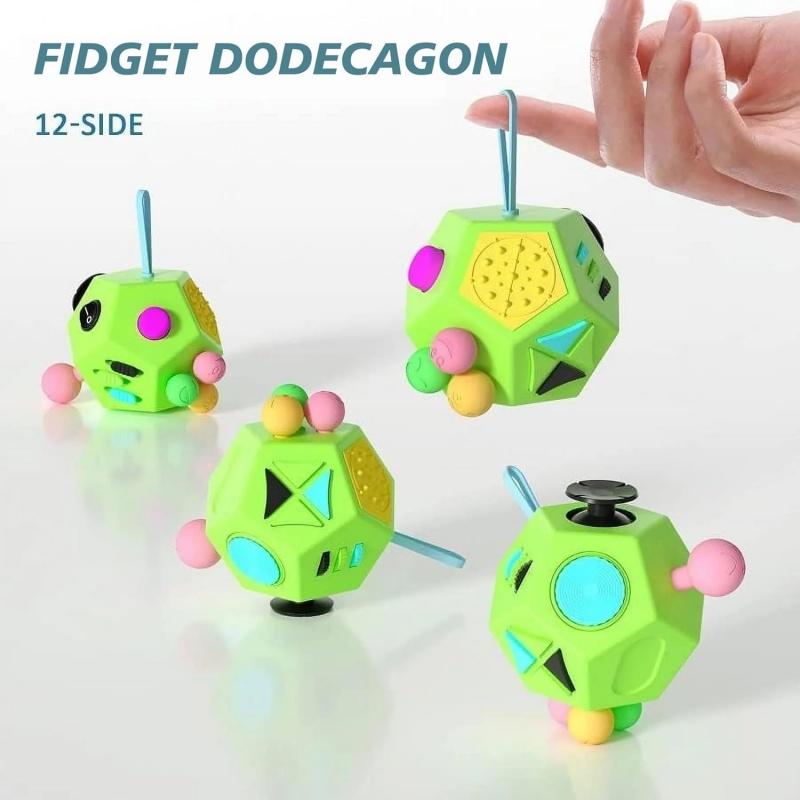Fidget Dodecagon 12-Side Fidget Toys Cube Relieves Stress and Anxiety Anti Depression Travel Toy, Focus,Boredom for Kids Adults