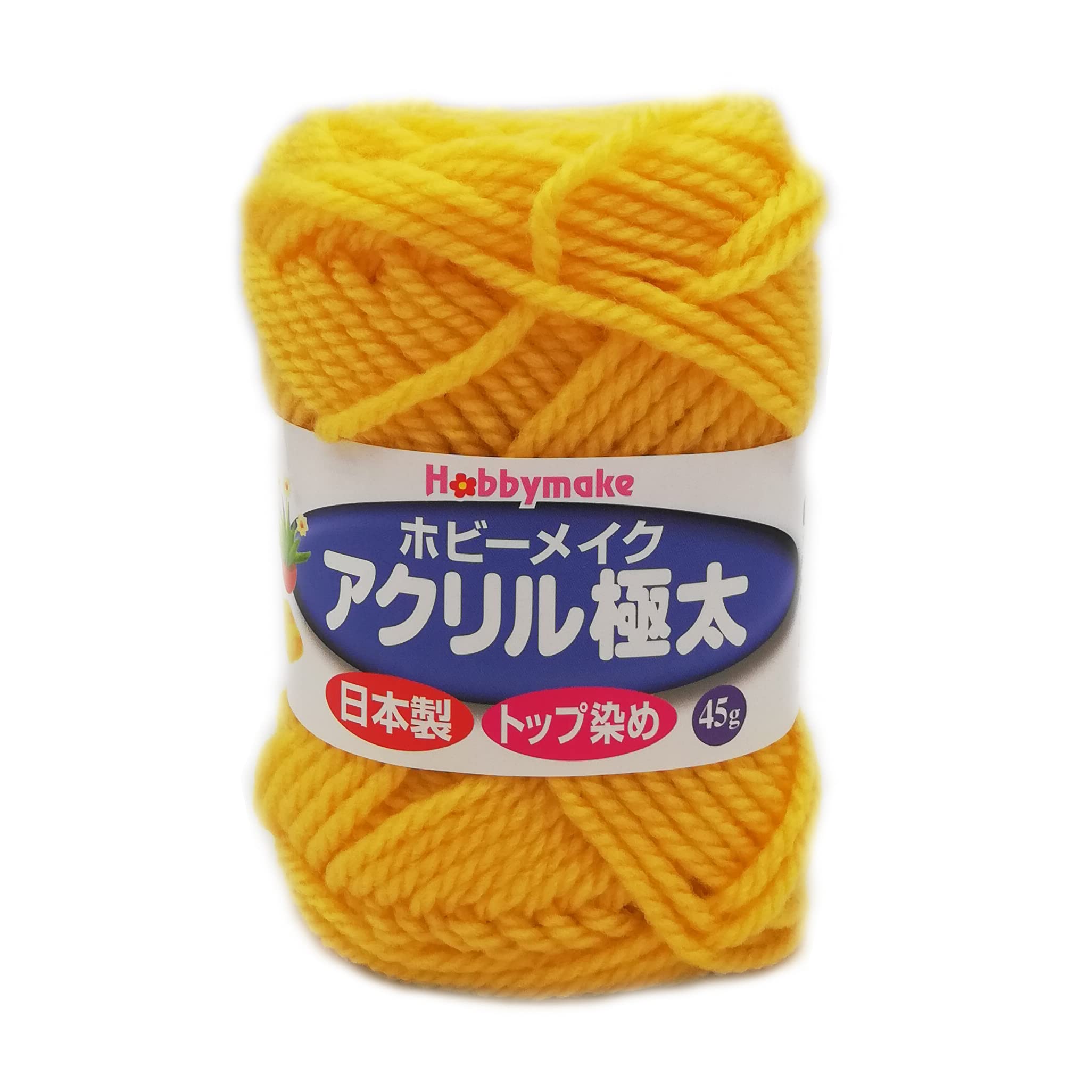 

Hamanaka Acrylic Yarn HM Extra Color 4 Yellow Thick, Number (Hobby Make)