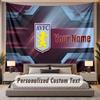 Custom Name Text Tapestry Aston Villa Personalized Polyester Wall Tapestry For Bedroom And Room