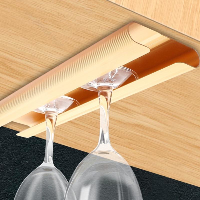 Portable Wine Glass Organize Wine Glass Hanging Rack Aluminum for Easy Access