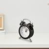 Alarm Clock Classic Double Bell Glass Lens PVC Clock Face