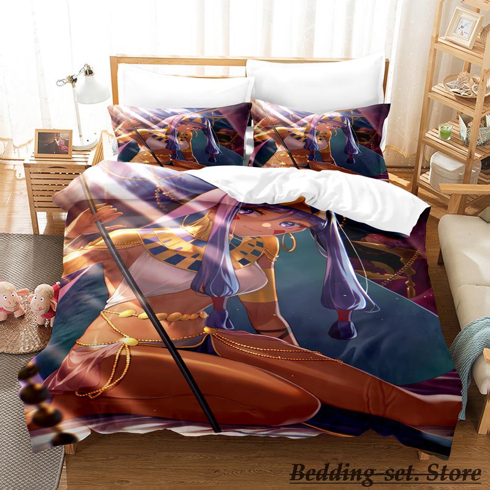 2023 Egypt Bedding Set Single Twin Full Queen King Size Bed Set Adult Kid Bedroom Duvetcover Sets Anime Parure De Lit Bed