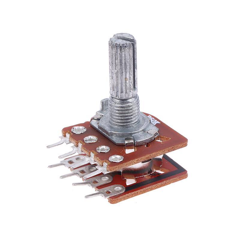 2/5Pcs 8Pins B50K B100K Sound Volume Amplifier Potentiometer Dual Channel 8-Pin Flower Shaft 20Mm 25Mm 30Mm Wh148 (16) Type