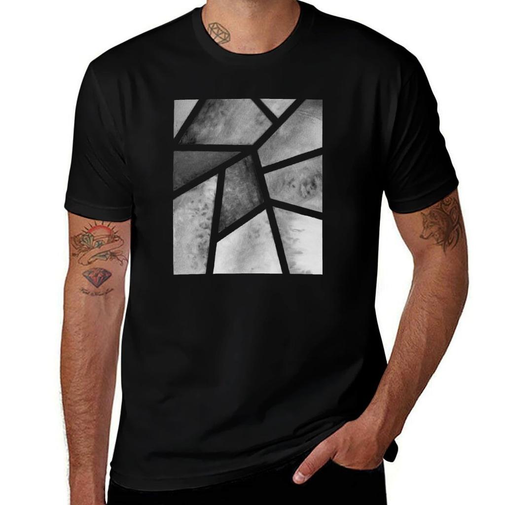 Copy of Blue Water Color Geometry T-Shirt Comfortable Work Wear Tee