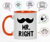 Inkdotpot Mr.Right Funny Novelty 11 Oz Coffee Mugs Great For Groom Engagement Gift Ceramic