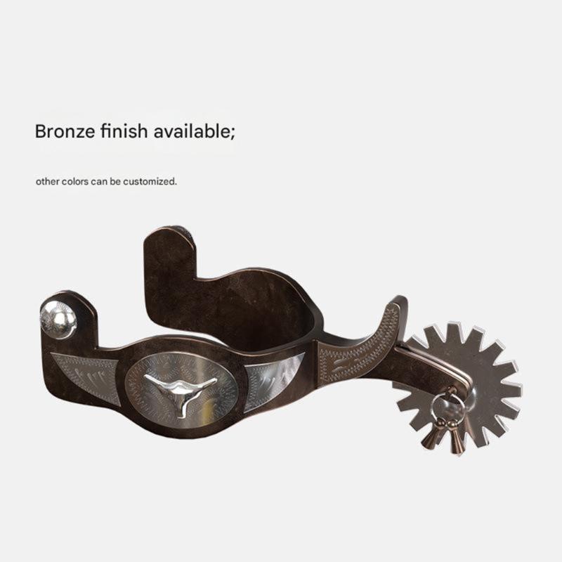 Premiums Rotating Rowel Spurs for Precise Equine Control Rusts Proof Stainless Steel Features Secure Rivets