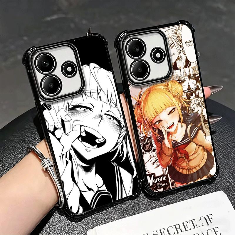 MHA My Hero Himiko Toga Soft Phone Case For Xiaomi Redmi Note 14 15 Pro Plus 13 12 11S 11T 5G 10 9S 9 Plating Anti-Fall Fundas