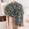 Classic Plaid Scarf Winter New Korean Retro Shawl Japanese Students Imitation Cashmere Warm Thickened Scarf