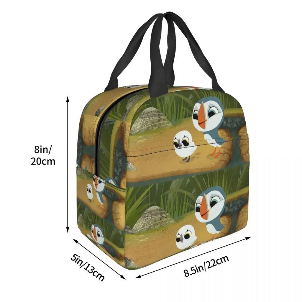 Puffin Rock und neue Freunde Isolierte Lunchtasche für Damen Kinder Tragbare Lebensmittelboxen Thermische Lunchbox Tragetasche