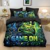 3pcs Cartoon Game Controller Print Coreless Duvet Cover Set Multi Size Comfortable Bedroom Bedding Decoration Machine Washable