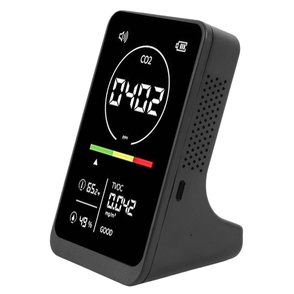 4 in 1 Air Quality Detector CO2 TVOC Temperature Humidity Tester with Sound Reminder for Home Greenhouse Car