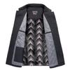 Autumn and winter trendy men's dad jackets, casual jackets, middle-aged and elderly men's cotton jackets and velvet jackets, trendy tops