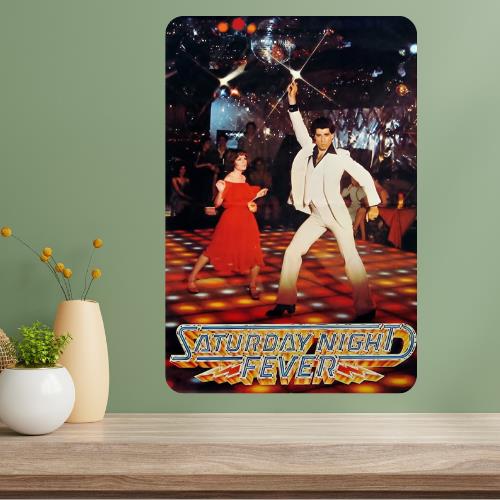 

Saturday Night Fever Classic Movie Metal Poster Sign 20x30cm（7.8x11.8inch）