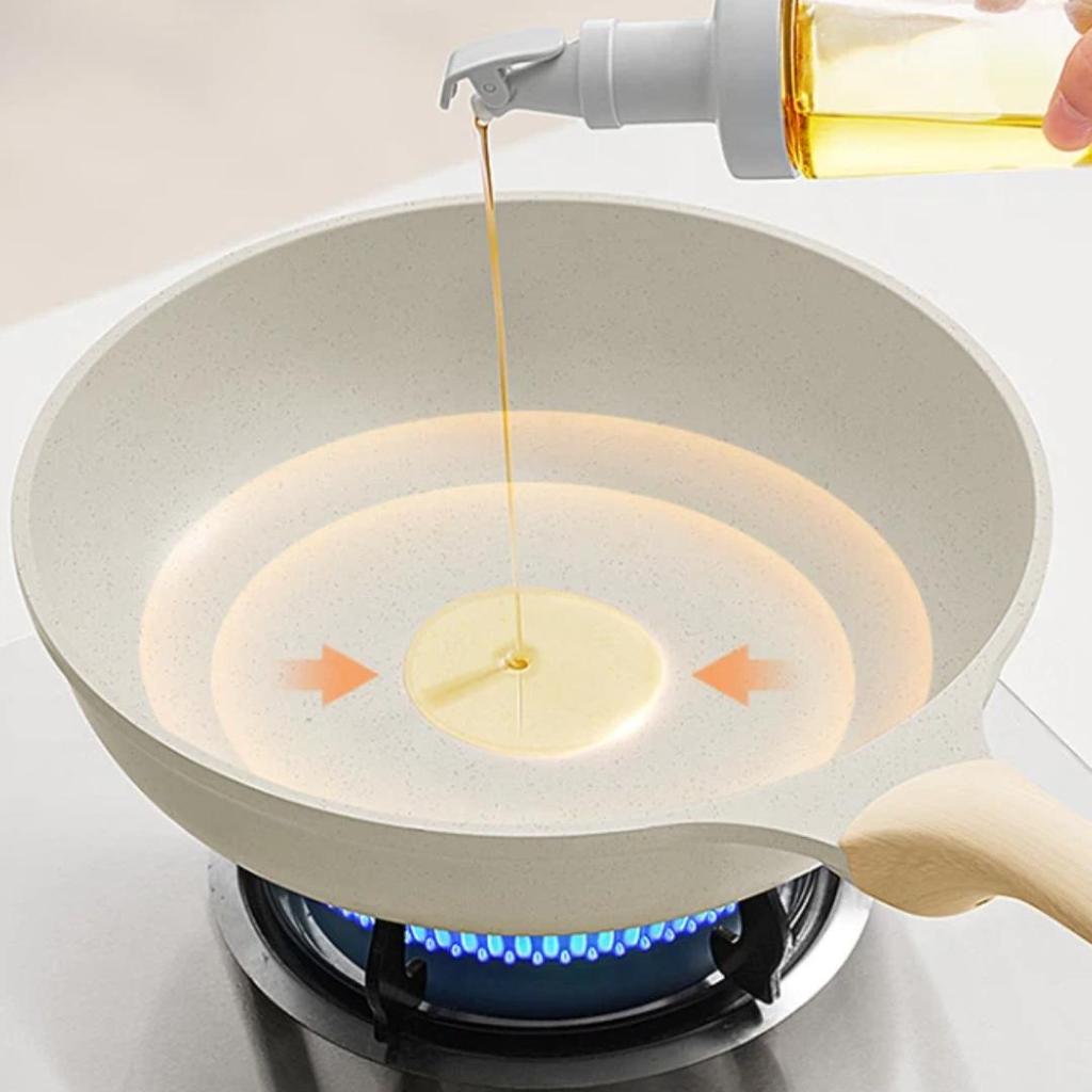 COOKER KING Non-Stick Frying Pan with Medical Stone Coating, Multi-Functional Low-Smoke Pan, 28cm
