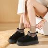 Warm shoes women's new winter snow wear cotton shoes fashionable and casual thick sole solid color velvet cotton