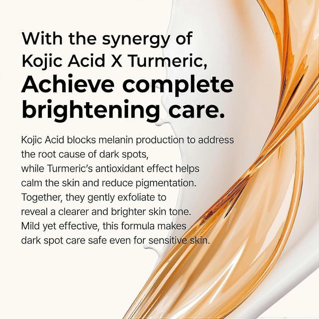 Exfoliating Kojic Acid Turmeric Serum, AHA/BHA & Niacinamide Facial Exfoliator, Brightening & Even Tone Face Serum for Dark Spots, 80ml