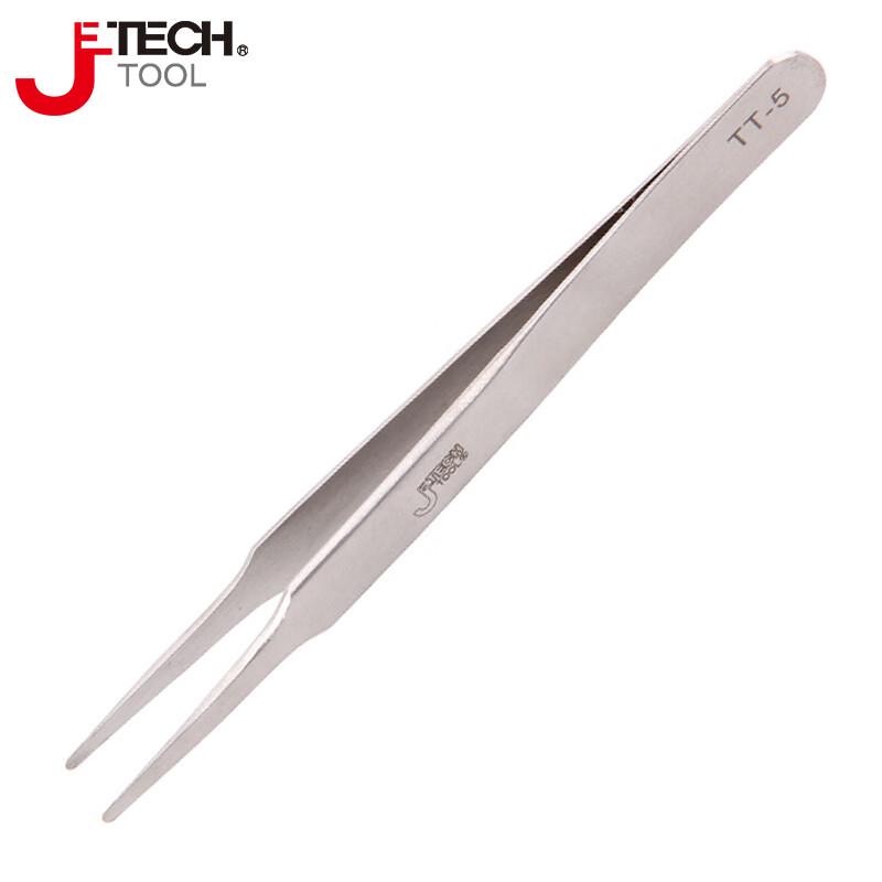 JETECH TT-5 Stainless Steel Flat Wide Head Tweezer