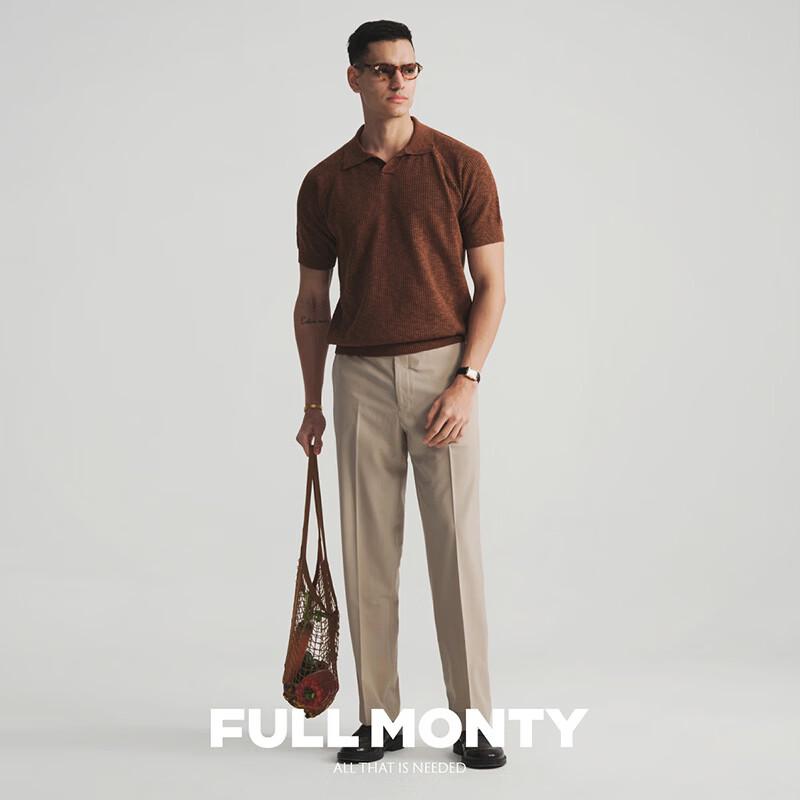 FULL MONTY Men s Machine Washable Wool Blend Dress Pants 34